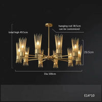 Lustre en Cuivre Lumineux LED pour une Décoration Maison Créative