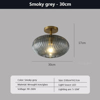 Plafonnier en verre LED nordique pour salle de bain, salon et chambre