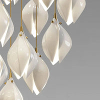 Lustre Duplex LED Magnolia en Céramique pour Hôtel et Villa