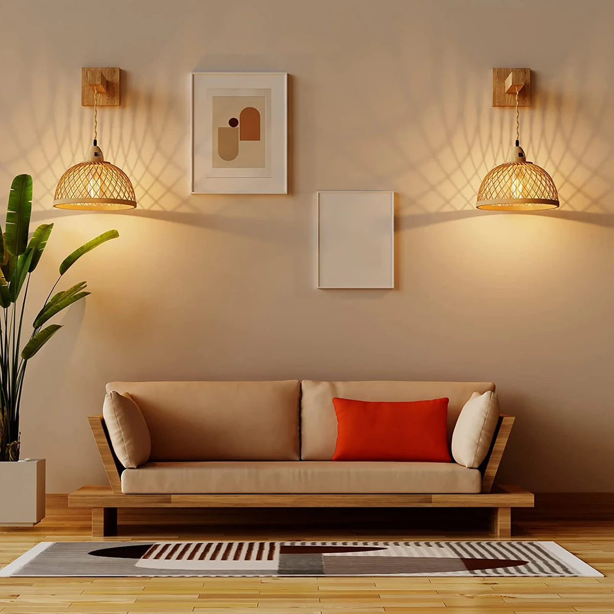 Applique murale en rotin luminaire Boho - Collection Loft & Bohème