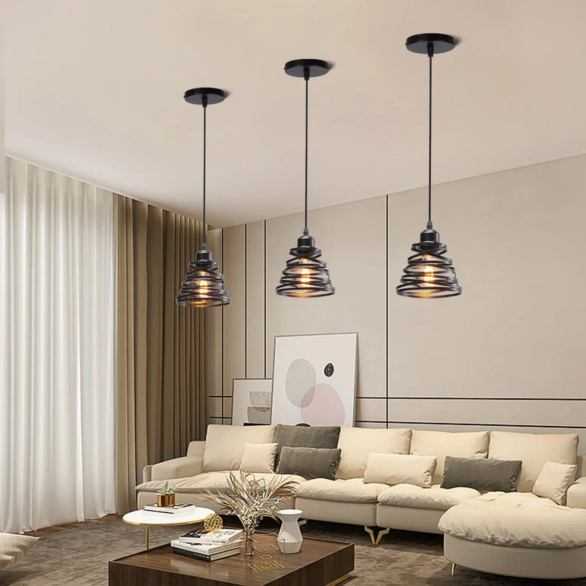 Suspension Vintage en Fer Forgé pour un Intérieur Moderne