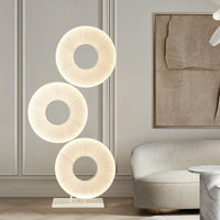 Lustre moderne Iris LED en tissu pour décoration d'hôtel
