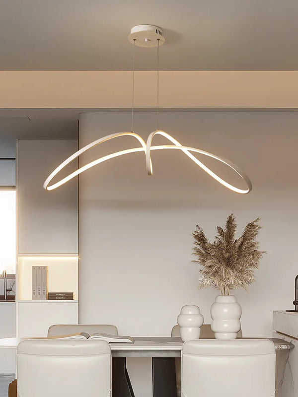 Lustre Papillon Aluminium avec Éclairage LED