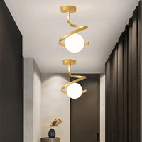 Plafonnier LED Nordique en Boule de Verre