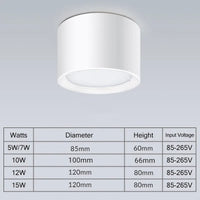 Mini LED Plafonnier Dimmable en Grain de Bois - Éclairage de Surface