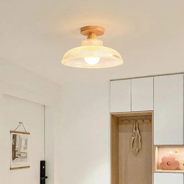 Plafonnier LED en bois massif nordique pour éclairage intérieur de qualité