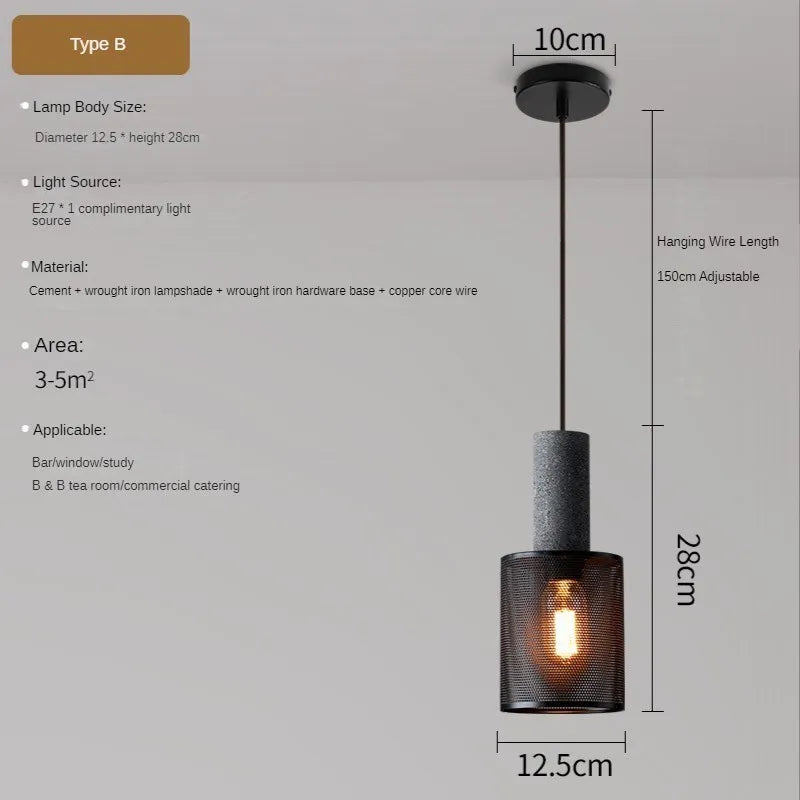 Suspension Loft Industriel en Ciment