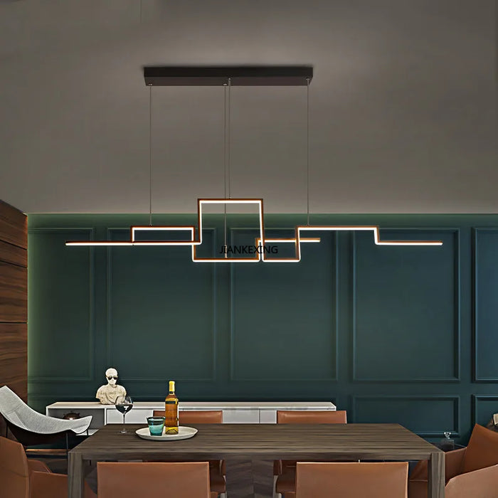 Lustre LED Design Réglable pour un Intérieur Moderne