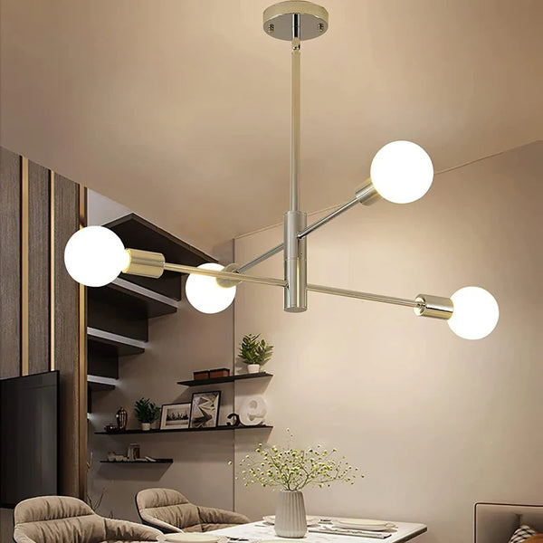 Lustre moderne Spoutnik Satellite à 2/4/8 têtes suspendu - Collection Étoiles Filantes