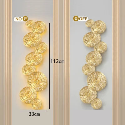 Applique Murale LED Dorée Élégante - Style Moderne pour Décoration d'Intérieur