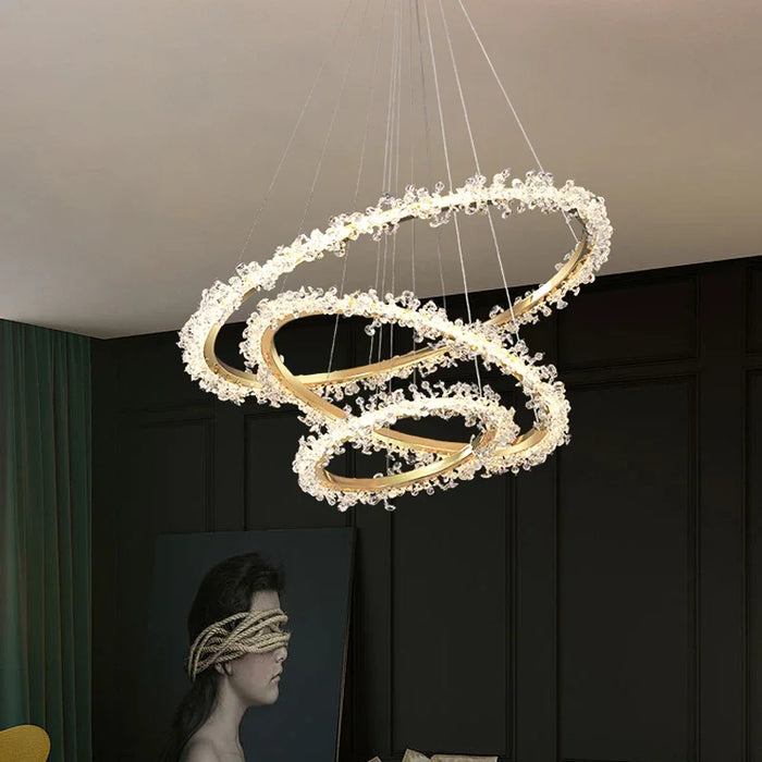 Lustre Nordique de Luxe en Cristal - Décoration Moderne