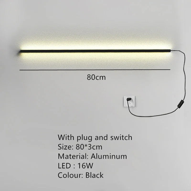 Applique Murale LED Moderne avec Interrupteur de Gradation - Idéal pour une Décoration Élégante