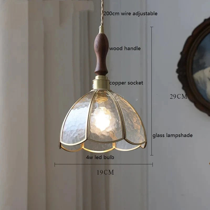 IWHDLife Lampe à Main LED Moderne en Verre Cuivre Papillon