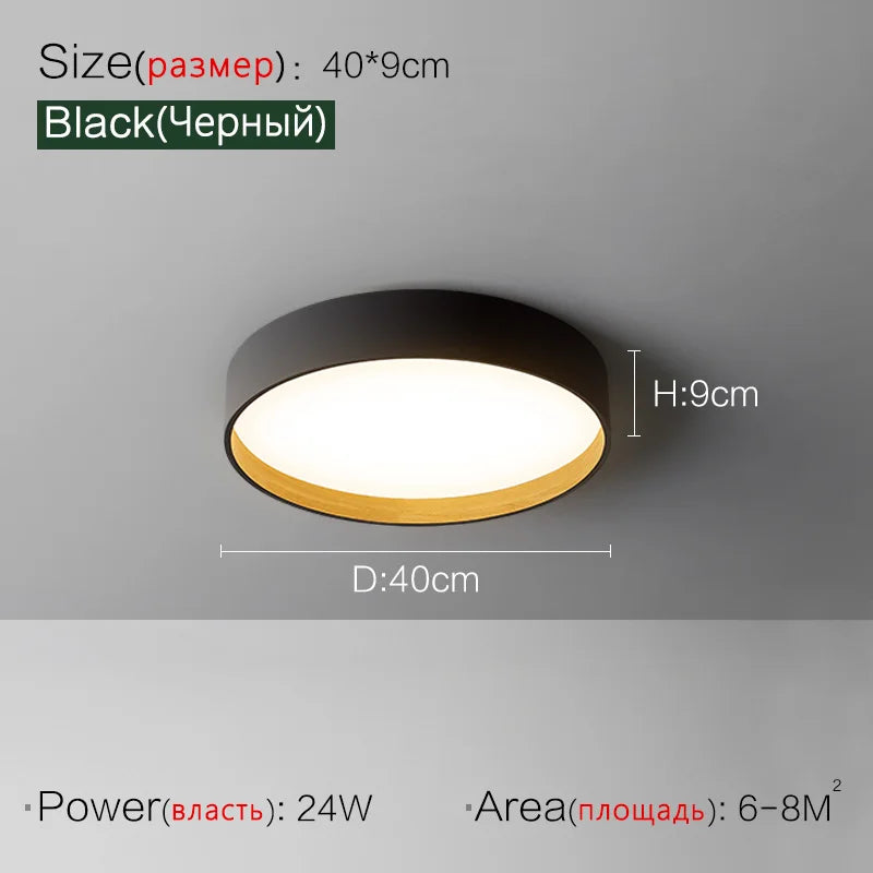 Plafonnier LED Minimal Wood Effect