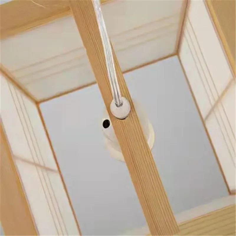 Suspension artistique en bois de style japonais