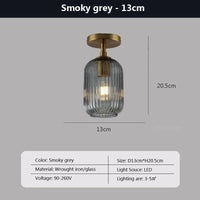 Plafonnier en verre LED nordique pour salle de bain, salon et chambre