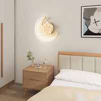 Applique murale LED Nordique Étoile Lune - Décoration Intérieure Scintillante