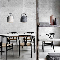 Suspension minimaliste en béton rétro avec éclairage LED innovant