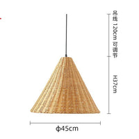 Suspension Zen en rotin de bambou