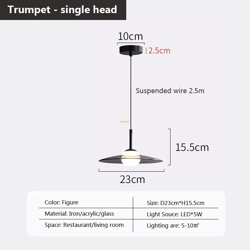 Suspension LED en verre au design nordique minimaliste - Luminairia