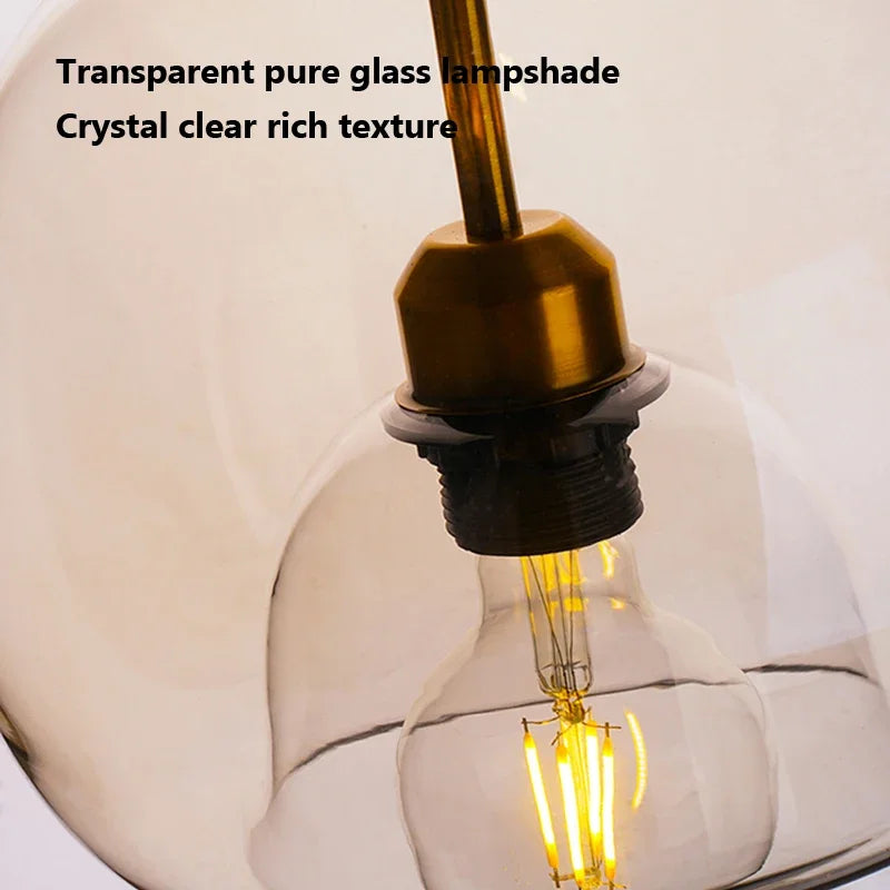 Suspension Boule Nordique en Verre Fumé