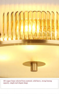 Plafonnier LED Cuivre Cristal Élégant