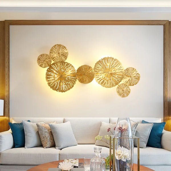 Applique Murale LED Dorée Élégante - Style Moderne pour Décoration d'Intérieur