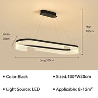 Lustre LED Anneaux Suspendu Nordique Moderne