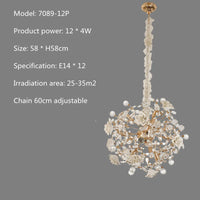 Lustre céramique blanc - Collection Fleurs