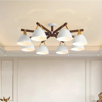 Plafonnier LED Bois & Cuir