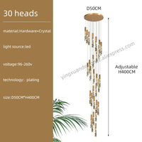 Suspension d'escalier en cristal Luxe & Élégance