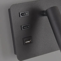 Applique murale LED d'intérieur moderne avec port USB