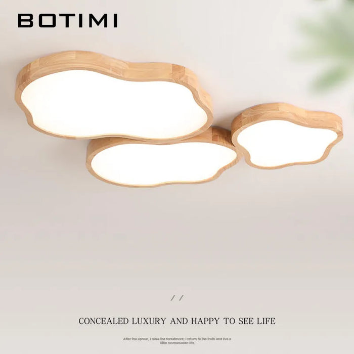 Plafonnier LED Bois Moderne