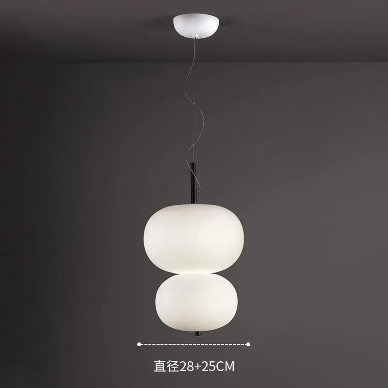 Lustre Nordique en Verre avec Suspension LED - Idéal pour une Décoration Tendance