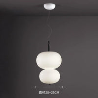 Lustre Nordique en Verre avec Suspension LED - Idéal pour une Décoration Tendance