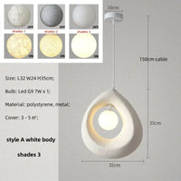 Nordique Suspension LED pour Salle à Manger - Collection Wabi Sabi