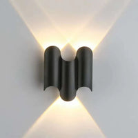 Applique Murale LED Lumière Extérieure Dorée IP65