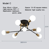 Lampe Plafonnier Nordique Multitêtes "Haricot Magique"