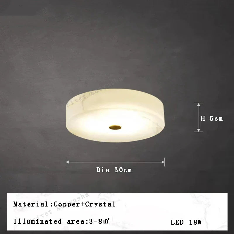 Plafonnier LED Marbre Blanc - Style Moderne