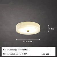 Plafonnier LED Marbre Blanc - Style Moderne
