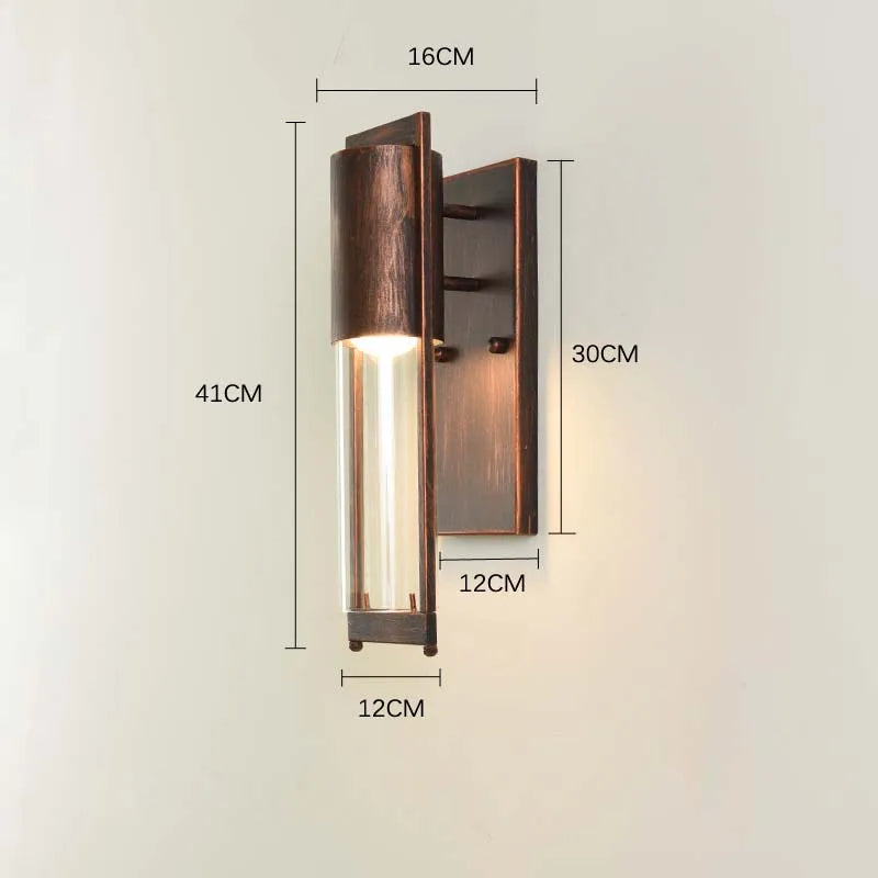Éclairage mural LED extérieur rétro Vintage Bronze avec ampoule E27 pour jardin et porche - Applique Luminaire robuste et étanche