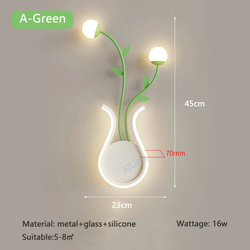 Applique murale LED "Green Leaf"