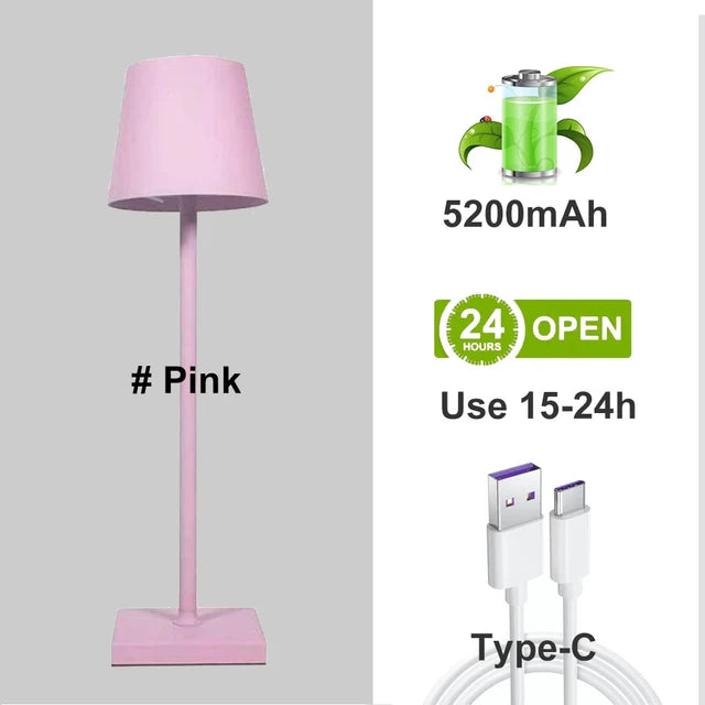 Lampe de bureau LED en alliage d'aluminium - Rechargeable via USB