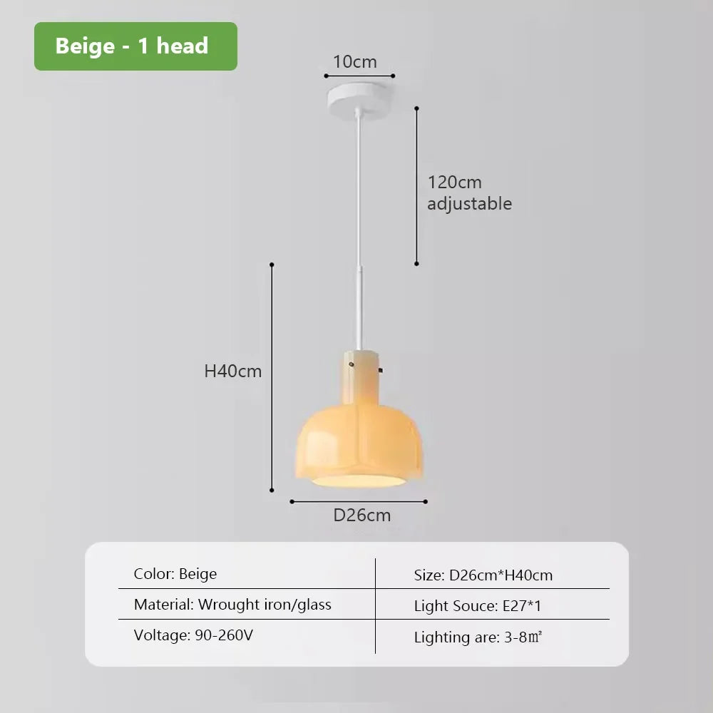Luminaire décoratif d'intérieur : Lampe suspendue médiévale en verre
