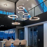 Lustre Anneau Nordique LED Réglable pour Salle à Manger - Collection Maison Luminaires