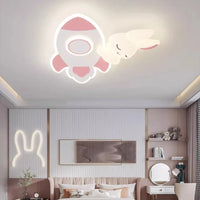 Plafonnier LED Lapin Blanc pour Chambre d'Enfant Princesses
