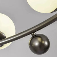 Lampe suspendue design en métal et verre ajustable pour décoration intérieure