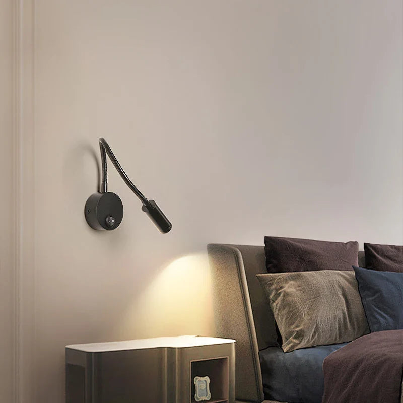 Lampe de lecture rotative minimaliste pour hôtel scandinave