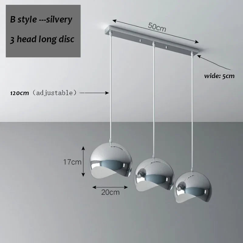 Suspension LED élégante à triple tête