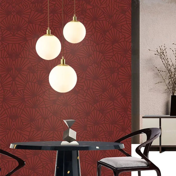 Lustre Nordique en Verre: Suspension Boule Ronde Design 8-50 cm pour Maison, Bar, Chambre, Salon et Café